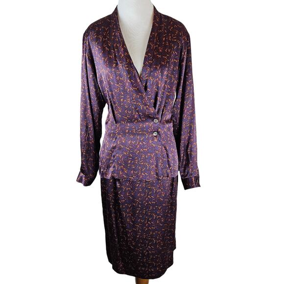 Evan Picone vintage silk 80's 90's blouse, size‎ 8 - Picture 5 of 6